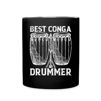 Meilleur batteur de conga Musicien de conga Conga Drummer Co - Mug uni - noir - Devant