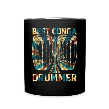 Best Conga Drummer - Conga Drums Conga Player - Full Colour Mug - black - Front