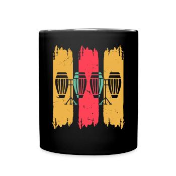 Retro Conga Drums Conga Instruments Retro Congas - Full Colour Mug - black - Front