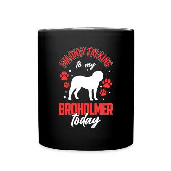 Parlez seulement au grand danois de Broholm - Mug uni - noir - Devant