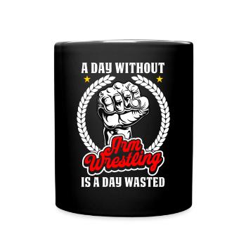 Armdrücker - Tasse einfarbig - Schwarz - Vorne