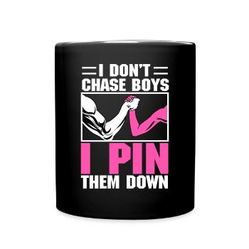 Arm wrestling arm wrestler - Full Colour Mug - black - Front