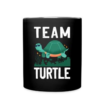 Sea Turtle Tortoise Team Turtle - Tasse einfarbig - Schwarz - Vorne