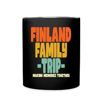 Finland Family Trip Holidays - Full Colour Mug - black - Front
