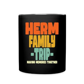 Herm Family Trip Holidays - Full Colour Mug - black - Front