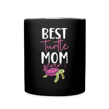 Sea Turtle Tortoise Mom Best - Full Colour Mug - black - Front