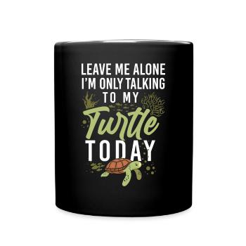 Tortue de mer Laissez-moi tranquille - Mug uni - noir - Devant