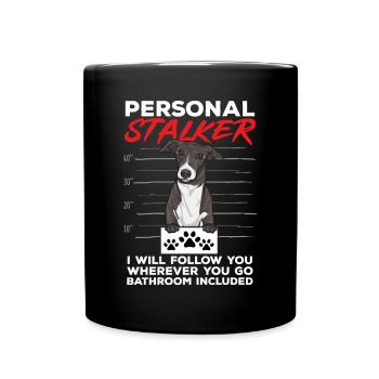 Italian Greyhound Greyhound Dogs - Full Colour Mug - black - Front