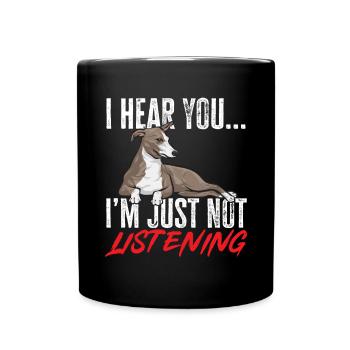 Lévrier italien Greyhound Chiens - Mug uni - noir - Devant