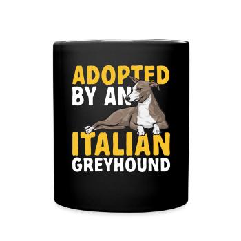 Lévrier italien Greyhound Chiens - Mug uni - noir - Devant