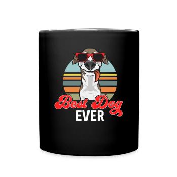 Italienischer Windspiel Windhund Hunde - Tasse einfarbig - Schwarz - Vorne