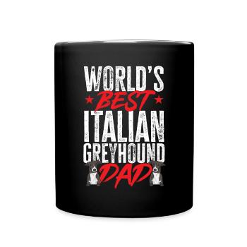 Italienischer Windspiel Windhund Hunde - Tasse einfarbig - Schwarz - Vorne
