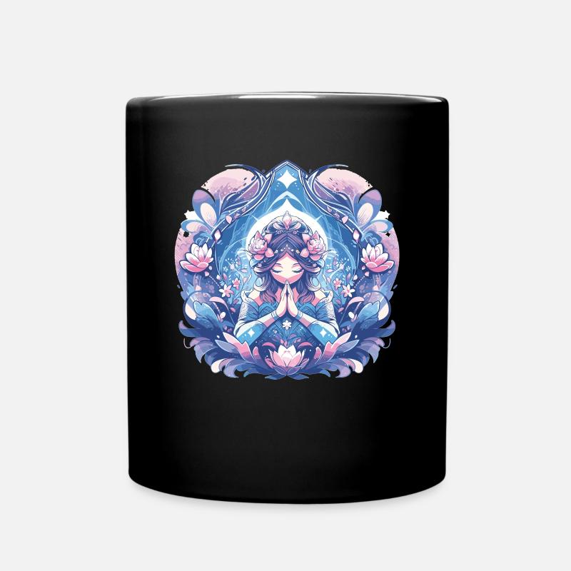 Meditation - Tasse einfarbig - Schwarz
