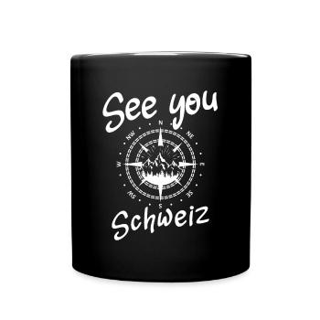 Suisse Snowboarding Suisse randonnée et ski - Mug uni - noir - Devant