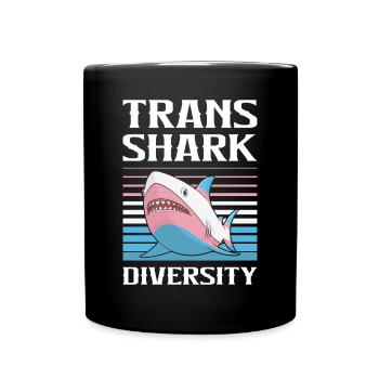 Shark Lover Transgender Pride Flag Trans - Mug uni - noir - Devant