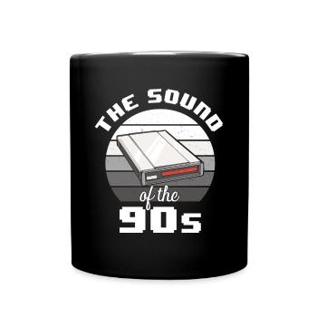 90er Nostalgie Retro 90er Einwahl Internet Vintage - Tasse einfarbig - Schwarz - Vorne