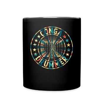 Conga Player Conga Drummer - Full Colour Mug - black - Front