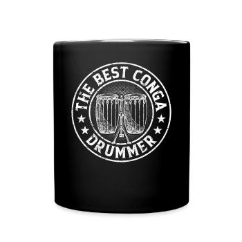 Conga Player Conga Musician - The Best Conga Drumm - Full Colour Mug - black - Front
