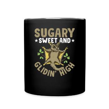 Glidin' High Sugar Glider Propriétaire Sugar Gliders - Mug uni - noir - Devant