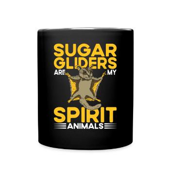 Sugar Gliders Spirit Animals Sugar Glider Owners - Full Colour Mug - black - Front