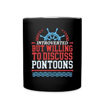 Pontoon Pontoon Boat Pontoon Captain Gift - Full Colour Mug - black - Front