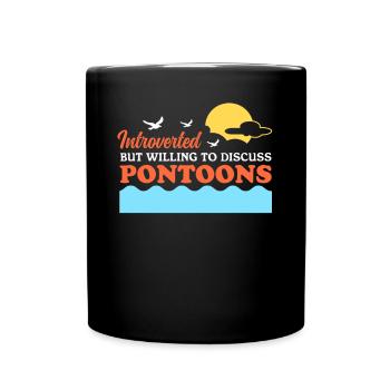 Pontoon Pontoon Boat Captain Gift - Full Colour Mug - black - Front