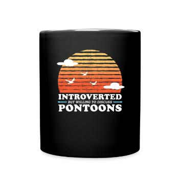 Pontoon Pontoon Boat | Pontoon Captain Gift - Full Colour Mug - black - Front