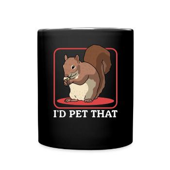 Cute Squirrel Grey Squirrel Squirrel Gift - Full Colour Mug - black - Front