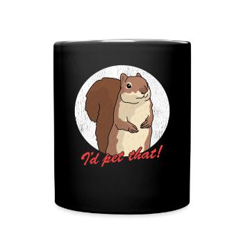 Cute Squirrel Squirrel Grey Squirrel Gift - Full Colour Mug - black - Front
