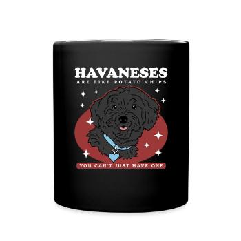 Havaneser Hund Hundebesitzer Geschenk - Tasse einfarbig - Schwarz - Vorne