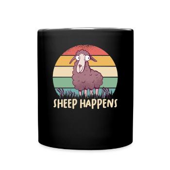 Farmer Farmer Lamb Farmer Farm Country Egg Sheep - Full Colour Mug - black - Front