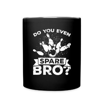 Lustiger Bowling Spruch - Tasse einfarbig - Schwarz - Vorne