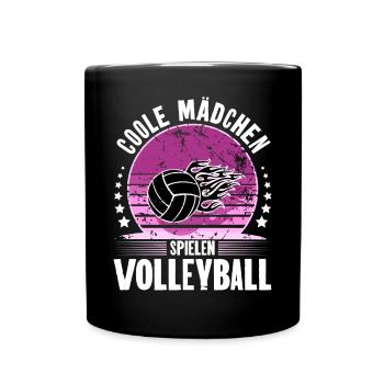 Volleyball - Tasse einfarbig - Schwarz - Vorne