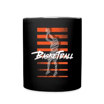 Basketball Basketballer - Tasse einfarbig - Schwarz - Vorne