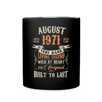 August 1971 Birthday Present - Full Colour Mug - black - Front