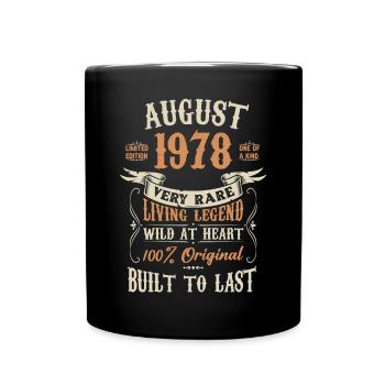 August 1978 Birthday Present - Full Colour Mug - black - Front