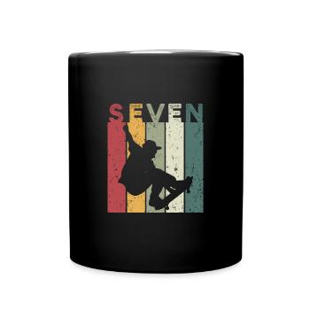 Seven - Tasse einfarbig - Schwarz - Vorne