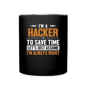Hacker Supposons que j’ai raison renifleur de phishing - Mug uni - noir - Devant