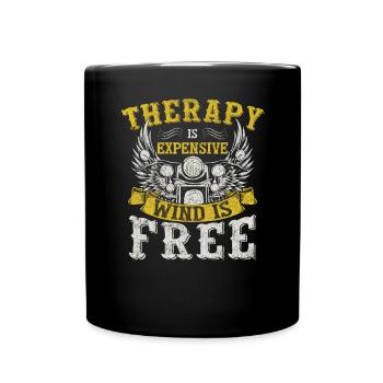 Citation de motard Moto drôle - Mug uni - noir - Devant