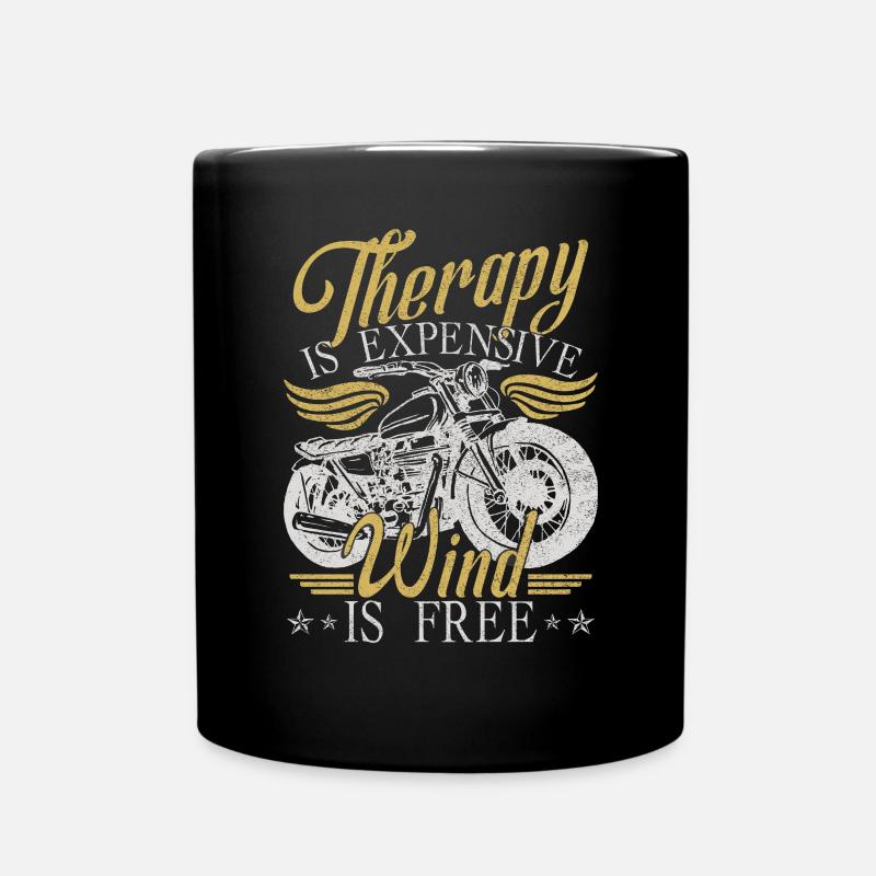Motorrad Lustiger Humor Biker - Tasse einfarbig - Schwarz