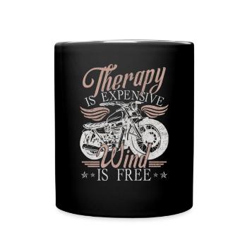 Bike Rider Motorcycle - Full Colour Mug - black - Front