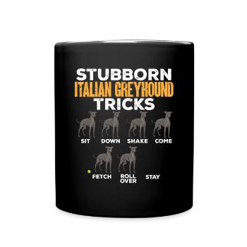 Lévrier italien Greyhound Chiens - Mug uni - noir - Devant