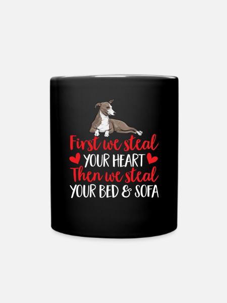 Italienischer Windspiel Windhund Hunde - Tasse einfarbig - Schwarz