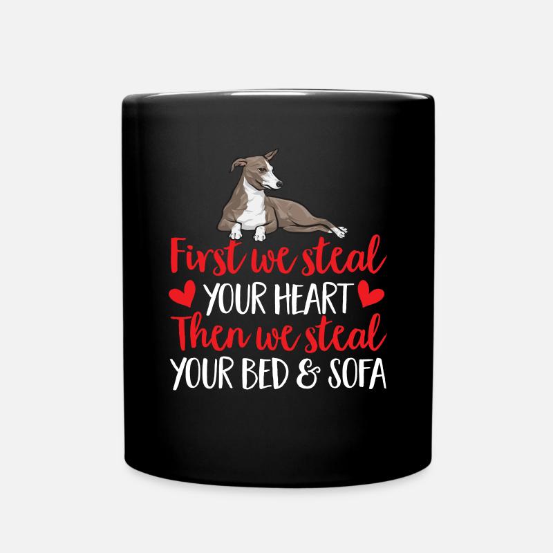 Italienischer Windspiel Windhund Hunde - Tasse einfarbig - Schwarz