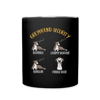 Lévrier italien Greyhound Chiens - Mug uni - noir - Devant