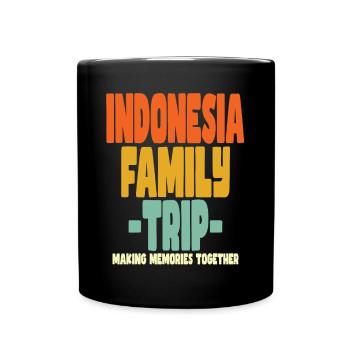 Indonesia Family Trip Holidays - Full Colour Mug - black - Front
