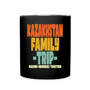 Kazakhstan Family Trip Urlaub - Tasse einfarbig - Schwarz - Vorne