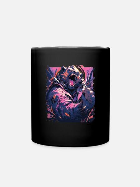 Pandabär - Tasse einfarbig - Schwarz