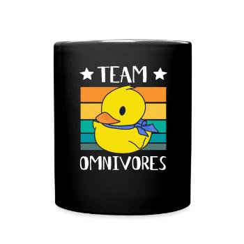 Équipe Omnivores - Canards jaunes - Mug uni - noir - Devant