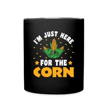 I'm Just Here For The Corn - Corn Farmer Farmer - Full Colour Mug - black - Front